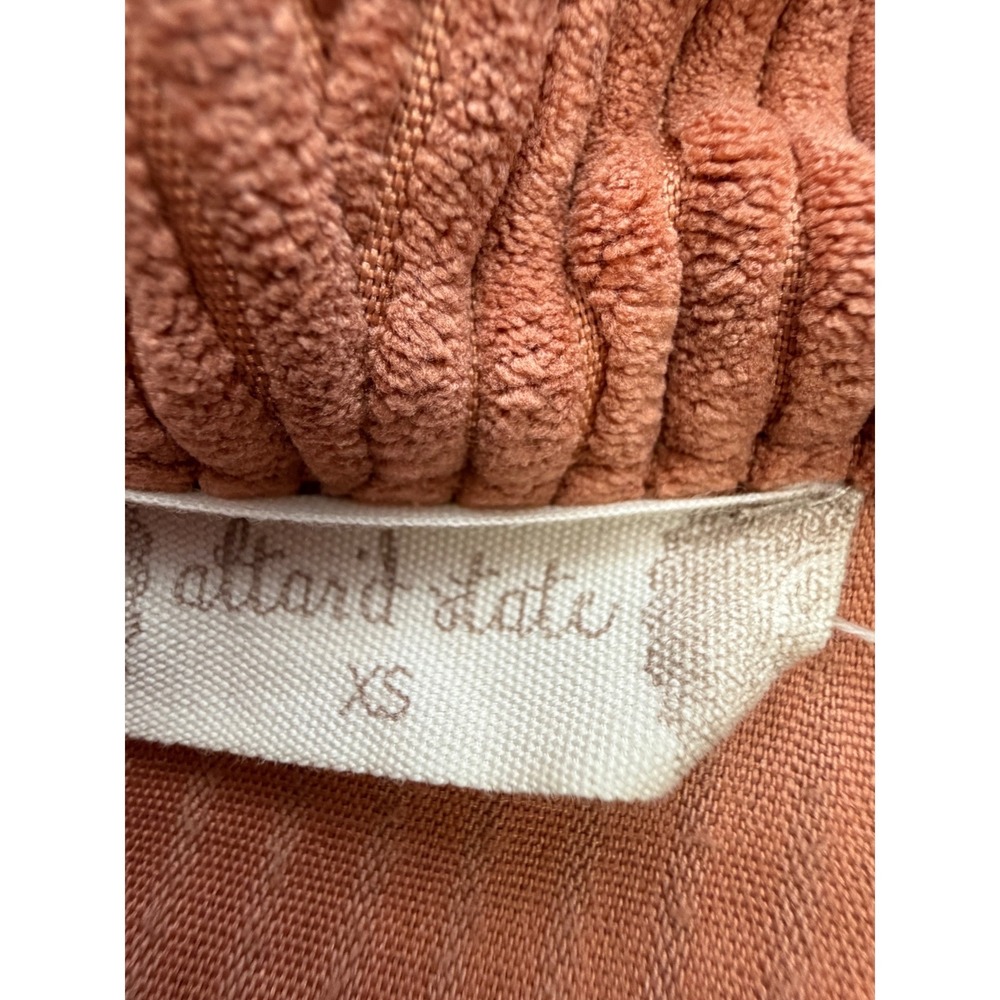 Altar'd State Rust Corduroy Cropped Zip Up Hoodie Jacket XS FL21A863 Terracotta - Picture 5 of 6